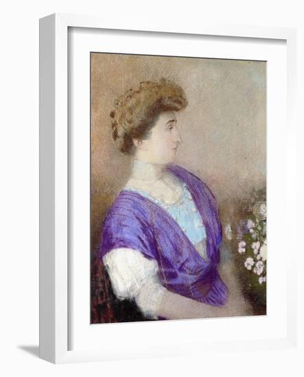 Portrait of the Marquise De Gonet, 1907-Odilon Redon-Framed Giclee Print