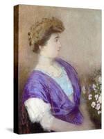 Portrait of the Marquise De Gonet, 1907-Odilon Redon-Stretched Canvas