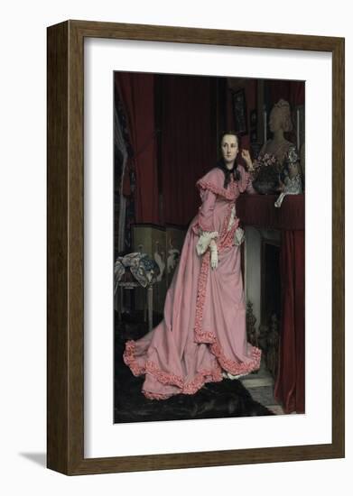 Portrait of the Marquise de Miramon, nee, Therèse Feuillant-Jacques Joseph Tissot-Framed Art Print