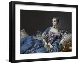 Portrait of the Marquise De Pompadour (1721-176), Ca 1758-François Boucher-Framed Giclee Print