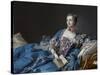 Portrait of the Marquise De Pompadour (1721-1764)-Francois Boucher-Stretched Canvas