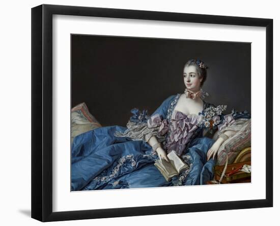 Portrait of the Marquise De Pompadour (1721-1764)-Francois Boucher-Framed Giclee Print