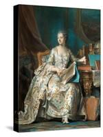 Portrait of the Marquise De Pompadour (1721-176)-Maurice Quentin de La Tour-Stretched Canvas