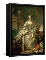 Portrait of the Marquise De Pompadour (1721-176)-François Boucher-Framed Stretched Canvas