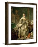 Portrait of the Marquise De Pompadour (1721-176)-François Boucher-Framed Giclee Print