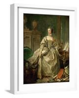 Portrait of the Marquise De Pompadour (1721-176)-François Boucher-Framed Giclee Print