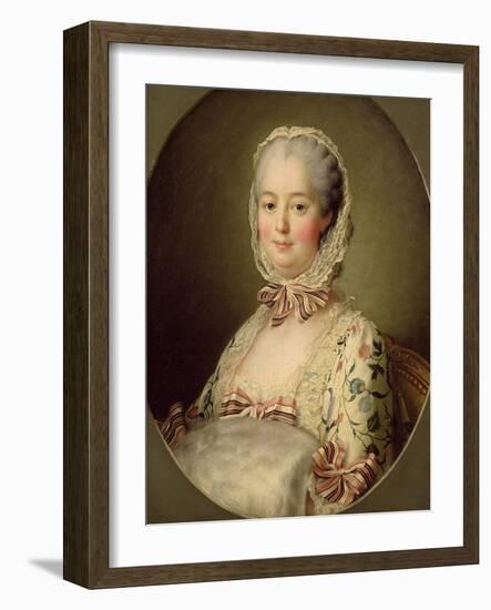 Portrait of the Marquise de Pompadour (1721-64) 1763-Francois-Hubert Drouais-Framed Giclee Print