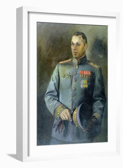 Portrait of the Marshal of the Soviet Union and Poland, Konstantin Rokossovsky-Vassily Nikolayevich Yakovlev-Framed Giclee Print