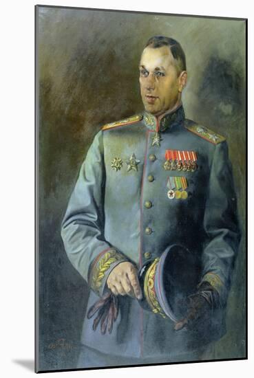 Portrait of the Marshal of the Soviet Union and Poland, Konstantin Rokossovsky-Vassily Nikolayevich Yakovlev-Mounted Giclee Print