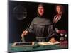 Portrait of the Mathematician Fra Luca Pacioli and His Student-Jacopo De Barbari-Mounted Giclee Print