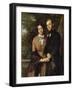 Portrait of the Mercantile Couple Knobloch, Frankfurt, 1851-Eduard Ihlee-Framed Giclee Print
