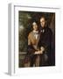 Portrait of the Mercantile Couple Knobloch, Frankfurt, 1851-Eduard Ihlee-Framed Giclee Print