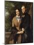 Portrait of the Mercantile Couple Knobloch, Frankfurt, 1851-Eduard Ihlee-Mounted Giclee Print