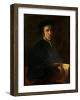 Portrait of the Musician Francesco Dell'Ajolle, c.1518-Jacopo da Carucci Pontormo-Framed Giclee Print