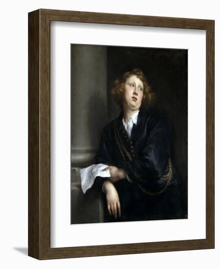 Portrait of the Musician Henricus Liberti, 1627-1632-Sir Anthony Van Dyck-Framed Giclee Print