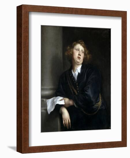 Portrait of the Musician Henricus Liberti, 1627-1632-Sir Anthony Van Dyck-Framed Giclee Print