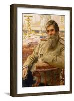 Portrait of the Neurophysiologist and Psychiatrist Vladimir Bekhterev (1857-192), 1913-Ilya Yefimovich Repin-Framed Giclee Print