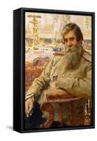 Portrait of the Neurophysiologist and Psychiatrist Vladimir Bekhterev (1857-192), 1913-Ilya Yefimovich Repin-Framed Stretched Canvas