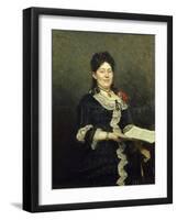 Portrait of the Opera Singer Alexandra Molas (1845-192), 1883-Ilya Yefimovich Repin-Framed Giclee Print