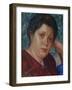 Portrait of the Opera Singer Vera Petrova-Zvantseva-Kuzma Sergeyevich Petrov-Vodkin-Framed Giclee Print