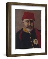 Portrait of the Ottoman Sultan, Abdel Aziz (1861-76)-Turkish School-Framed Giclee Print