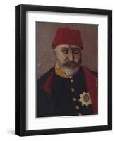 Portrait of the Ottoman Sultan, Abdel Aziz (1861-76)-Turkish School-Framed Giclee Print