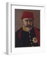 Portrait of the Ottoman Sultan, Abdel Aziz (1861-76)-Turkish School-Framed Giclee Print