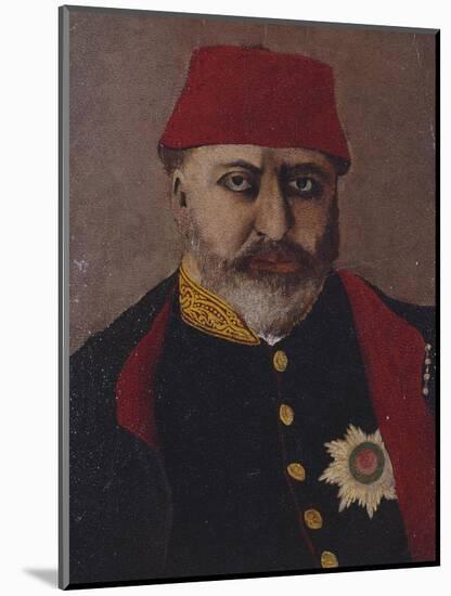 Portrait of the Ottoman Sultan, Abdel Aziz (1861-76)-Turkish School-Mounted Giclee Print