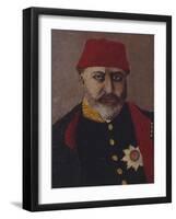 Portrait of the Ottoman Sultan, Abdel Aziz (1861-76)-Turkish School-Framed Giclee Print