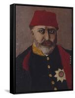 Portrait of the Ottoman Sultan, Abdel Aziz (1861-76)-Turkish School-Framed Stretched Canvas