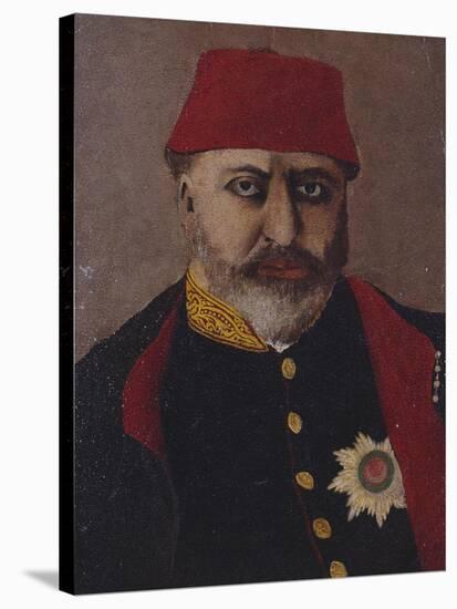 Portrait of the Ottoman Sultan, Abdel Aziz (1861-76)-Turkish School-Stretched Canvas