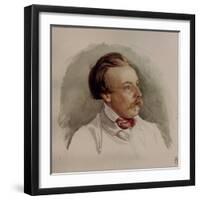 Portrait of the Painter Alexander Von Kotzebue (1815-188), 1840s-Gerhard Wilhelm von Reutern-Framed Giclee Print