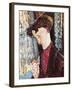 Portrait of the Painter Frank Havilland-Amedeo Modigliani-Framed Art Print