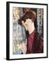 Portrait of the Painter Frank Havilland-Amedeo Modigliani-Framed Art Print