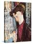 Portrait of the Painter Frank Havilland-Amedeo Modigliani-Stretched Canvas