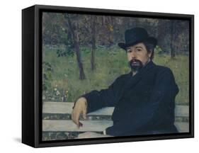 Portrait of the Painter Nikolai Alexandrovich Yaroshenko (1846-189), 1897-Mikhail Vasilyevich Nesterov-Framed Stretched Canvas