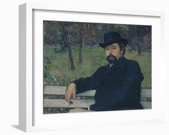 Portrait of the Painter Nikolai Alexandrovich Yaroshenko (1846-189), 1897-Mikhail Vasilyevich Nesterov-Framed Giclee Print