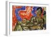 Portrait of the Painter Otto Mueller, 1915-Ernst Ludwig Kirchner-Framed Giclee Print