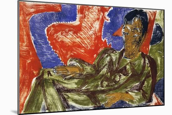 Portrait of the Painter Otto Mueller, 1915-Ernst Ludwig Kirchner-Mounted Giclee Print
