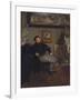 Portrait of the painter Tissot, 1867-8-Edgar Degas-Framed Giclee Print