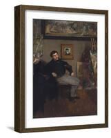 Portrait of the painter Tissot, 1867-8-Edgar Degas-Framed Giclee Print