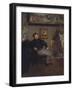 Portrait of the painter Tissot, 1867-8-Edgar Degas-Framed Giclee Print