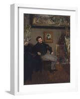 Portrait of the painter Tissot, 1867-8-Edgar Degas-Framed Giclee Print