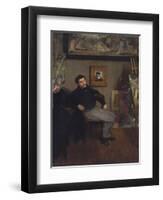 Portrait of the painter Tissot, 1867-8-Edgar Degas-Framed Premium Giclee Print