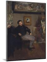 Portrait of the painter Tissot, 1867-8-Edgar Degas-Mounted Premium Giclee Print