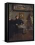 Portrait of the painter Tissot, 1867-8-Edgar Degas-Framed Stretched Canvas