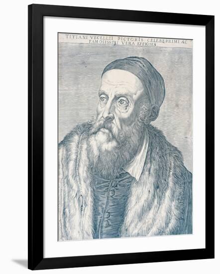 Portrait of the Painter Titian, 1587-Agostino Carracci-Framed Giclee Print