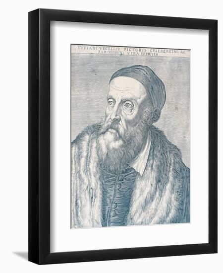 Portrait of the Painter Titian, 1587-Agostino Carracci-Framed Giclee Print