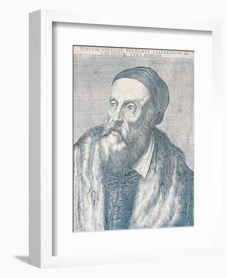 Portrait of the Painter Titian, 1587-Agostino Carracci-Framed Giclee Print