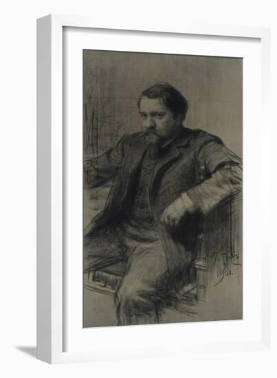 Portrait of the Painter Valentin Alexandrovich Serov (1865-191), 1901-Ilya Yefimovich Repin-Framed Giclee Print